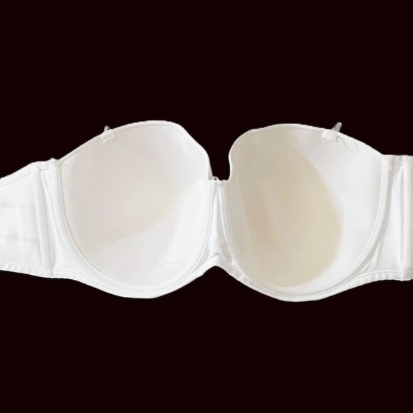 Vanity Fair convertible strapless or with. Underwire Bra 44DDD (44F) White New - Picture 7 of 9